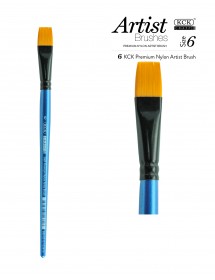 KCK PREMIUM NYLON FLAT BRUSH - BR 568F #6